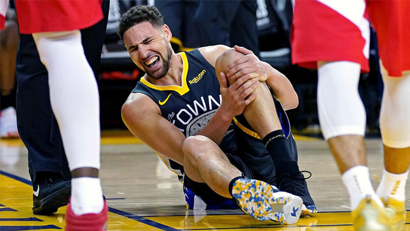Klay Thompson INJURY in the NBA FINALS!!!
