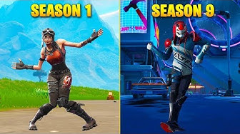 Evolution of the Fortnite dances from season 1 to 9